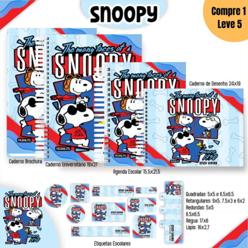 Arquivo Digital Snoopy Kit Escolar 2025 -987