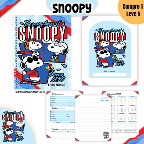 Arquivo Digital Snoopy Kit Escolar 2025 -987