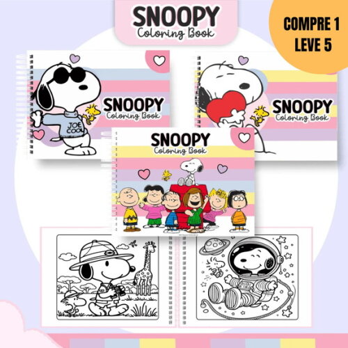 Arquivo Digital Snoopy Livro de Colorir -1769