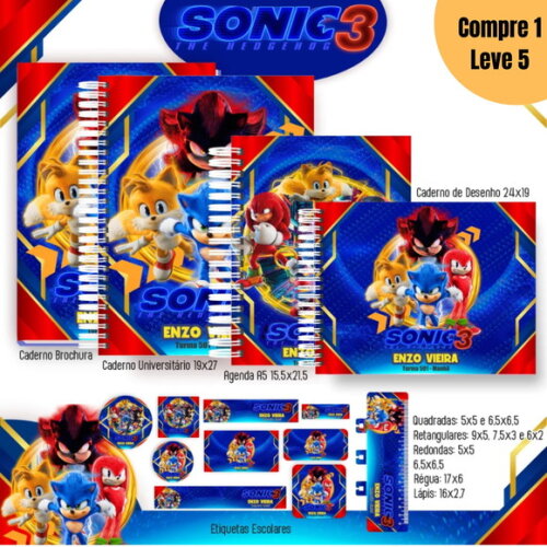 Arquivo Digital Sonic 3 Kit Escolar 2025 -1383