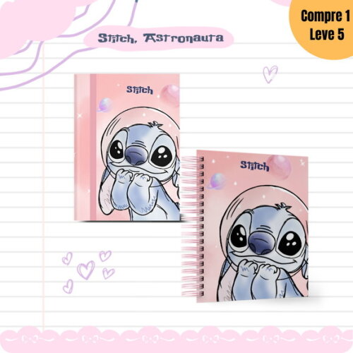Arquivo Digital Stitch Astronauta Agenda Escolar -1276