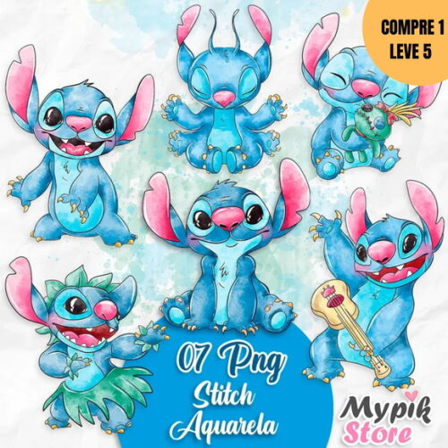 Arquivo Digital Stitch Aquarela Kit Digital -3235