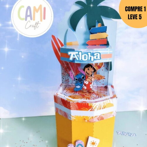 Arquivo Digital Stitch Caixa Encantadora com Tampa -3494