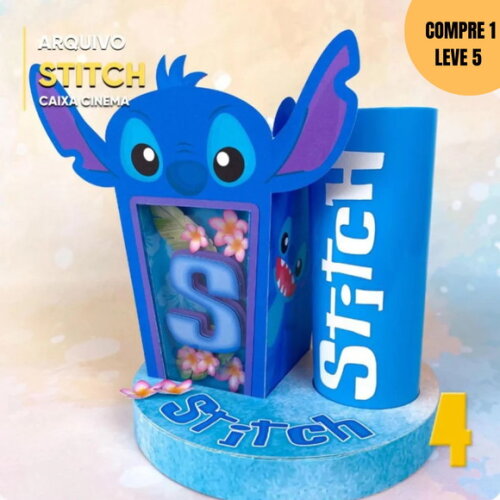 Arquivo Digital Stitch Caixinha de Cinema -3486