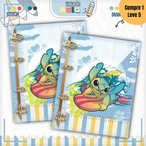 Arquivo Digital Stitch Menino Kit Escolar 2025 -777