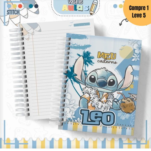 Arquivo Digital Stitch Menino Kit Escolar 2025 -777