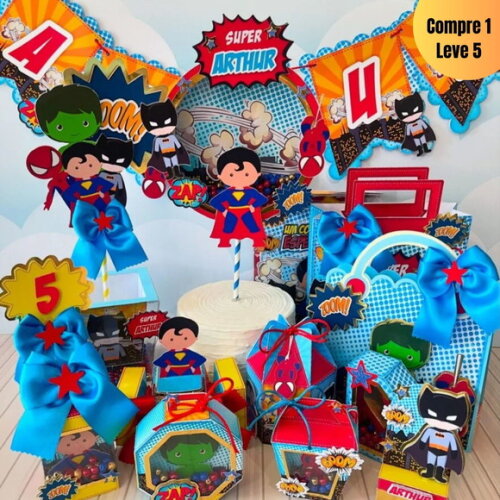 Arquivo Digital Super Heroi Kit Festa Pronta -292