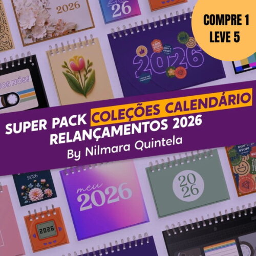 Arquivo Digital Super Pack de Coleções Calendário 2026 -5017