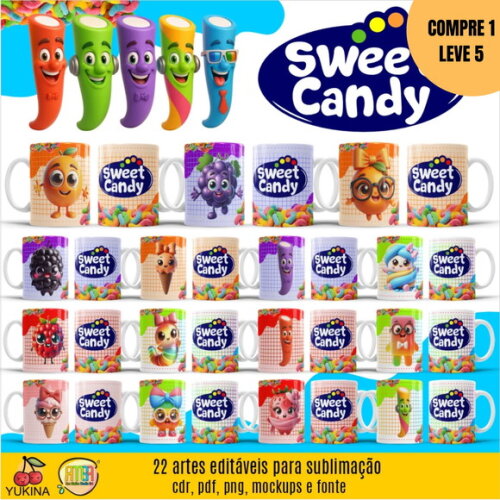 Arquivo Digital Sweetcandy Estampas Canecas -3834
