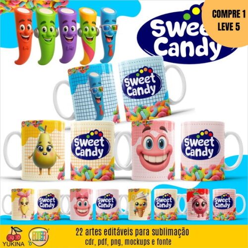 Arquivo Digital Sweetcandy Estampas Canecas -3834