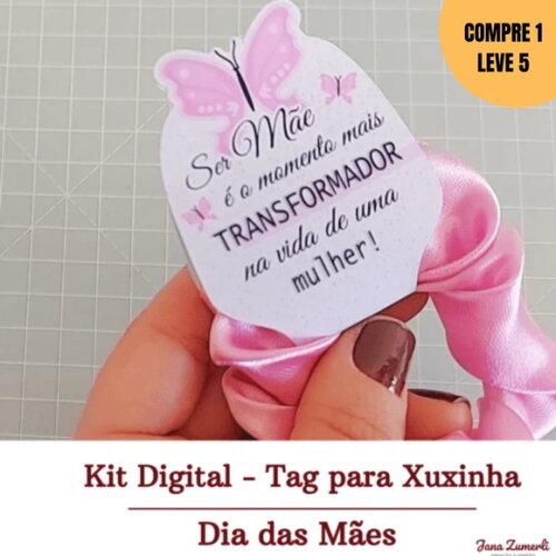 Arquivo Digital Tag Xuxinha Borboleta Dia das Mães -2708