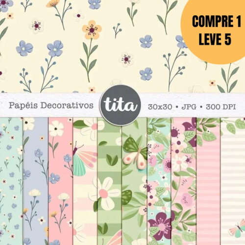 Arquivo Digital Tempo de Fé Combo Ilustrações e Papéis -5333