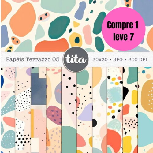 Arquivo Digital Terrazzo Combo Papéis -6479