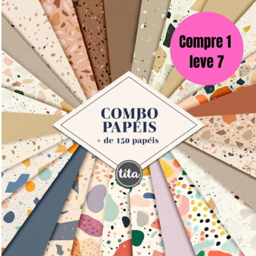 Arquivo Digital Terrazzo Combo Papéis -6479