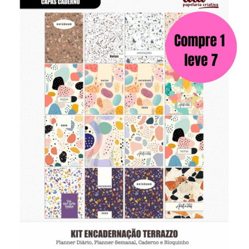 Arquivo Digital Terrazzo Kit Encadernação -6478