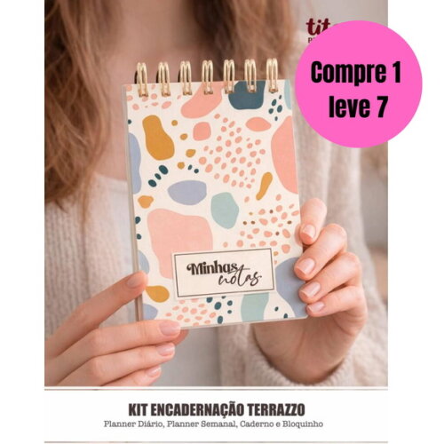 Arquivo Digital Terrazzo Kit Encadernação -6478