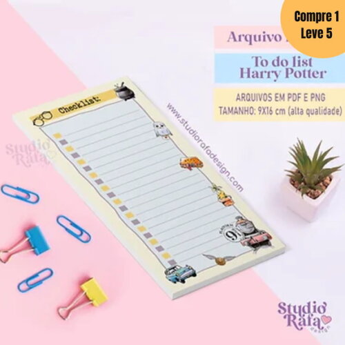 Arquivo Digital To do List Harry Potter -607