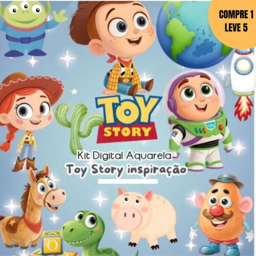 Arquivo Digital Toy Story Aquarela Kit Digital -3587