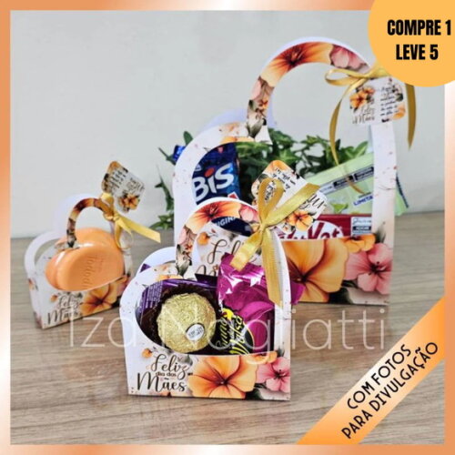 Arquivo Digital Trio de Caixas Coração Dia das Mães -3071