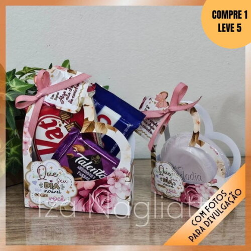 Arquivo Digital Trio de Sacolas de Coração P m e G -4053
