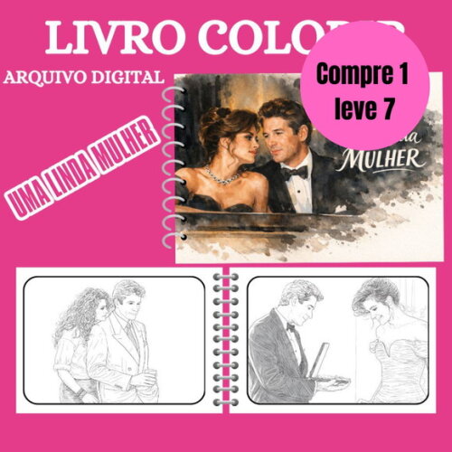 Arquivo Digital Uma Linda Mulher Livro de Colorir -6468