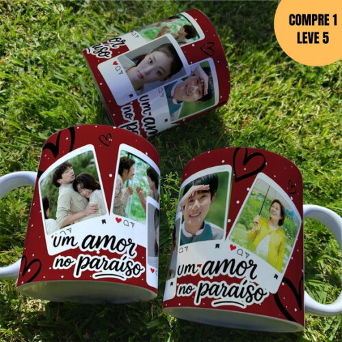 Arquivo Digital Um Amor no Paraíso Artes para Caneca -3989