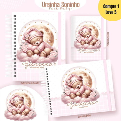 Arquivo Digital Ursinha Clean Soninho Livro do Bebê - 371