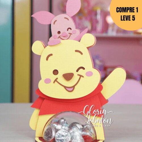 Arquivo Digital Ursinho Pooh Porta Bombom -1743