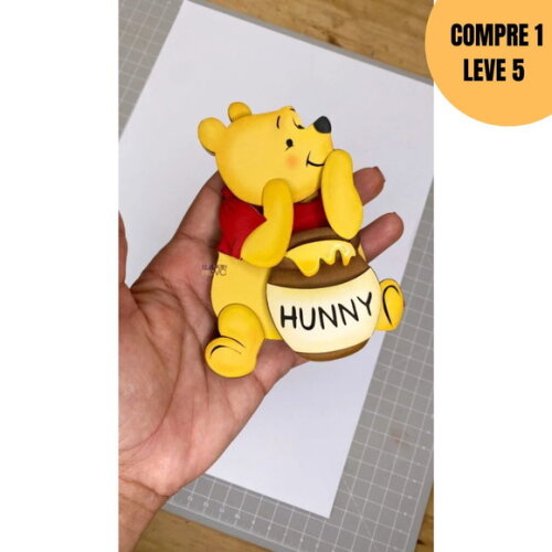 Arquivo Digital Ursinho Pooh Topo de Bolo -4641