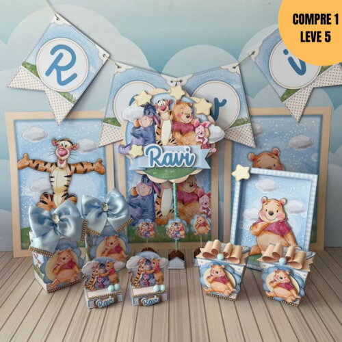 Arquivo Digital Ursinho Pooh Kit Festa Pronta -3779