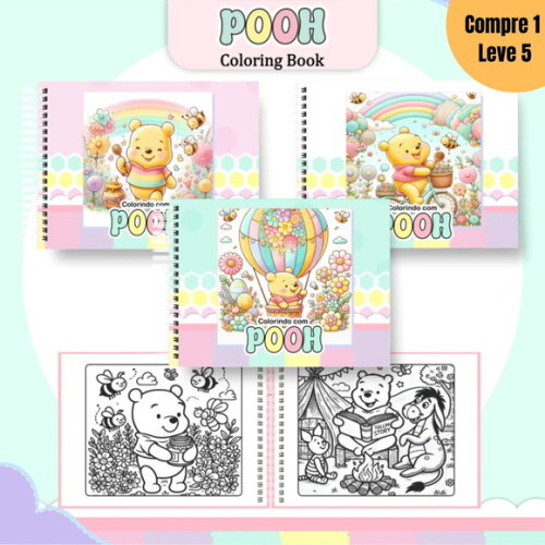Arquivo Digital Ursinho Pooh Livro de Colorir -1240