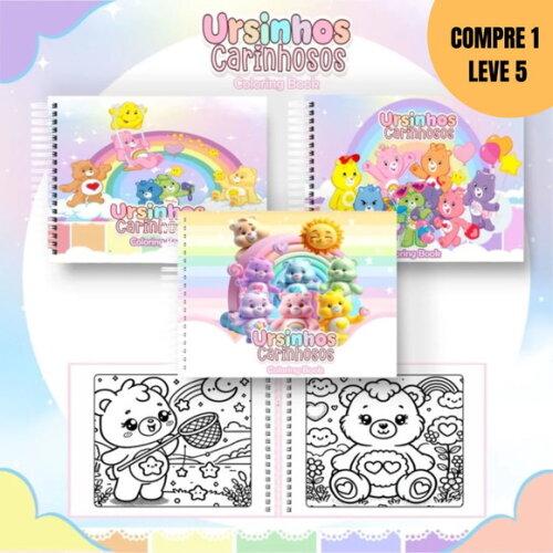 Arquivo Digital Ursinhos Carinhosos Livro de Colorir -1773