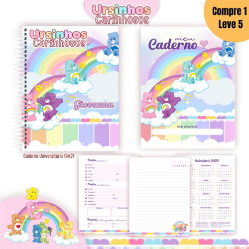 Arquivo Digital Ursinhos Carinhosos Kit Escolar 2025 -1100