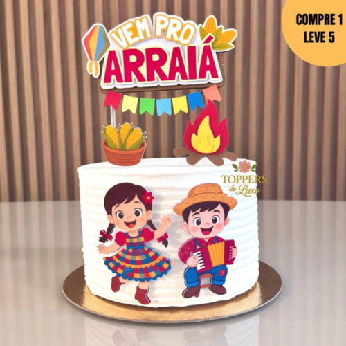Arquivo Digital Vem Pro Arraiá Topo de Bolo -3772