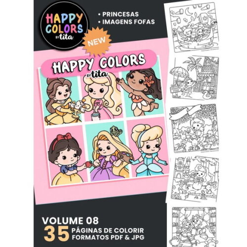 Arquivo Digital Volume 8 Princesas Livro de Colorir -2934
