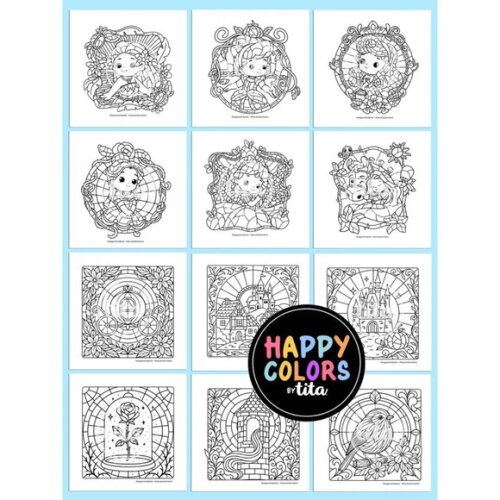 Arquivo Digital Volume 8 Princesas Livro de Colorir -2934
