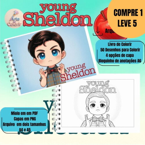 Arquivo Digital Young Sheldon Livro de Colorir -5419