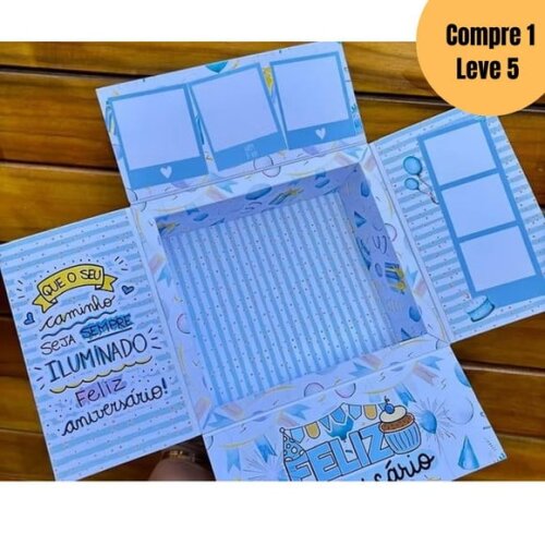 Arquivo de Corte Caixa com 4 Abas -5166