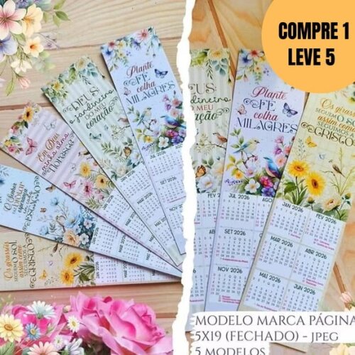 Arquivo de Corte Calendários Cristãos Florais -5362