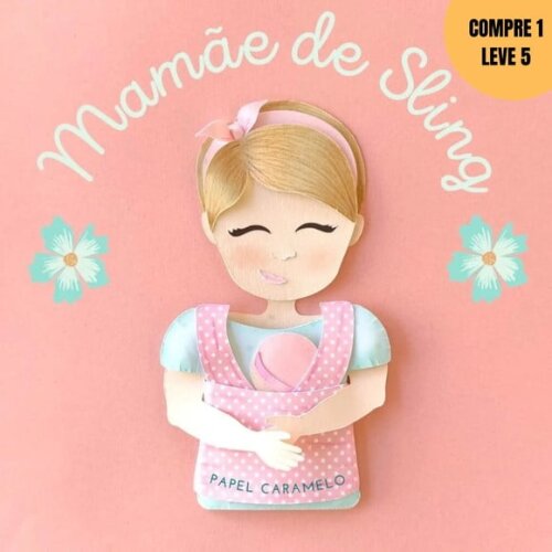 Arquivo de Corte Kit Mamãe Sling Topo de Bolo -2943