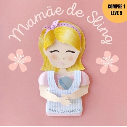 Arquivo de Corte Kit Mamãe Sling Topo de Bolo -2943