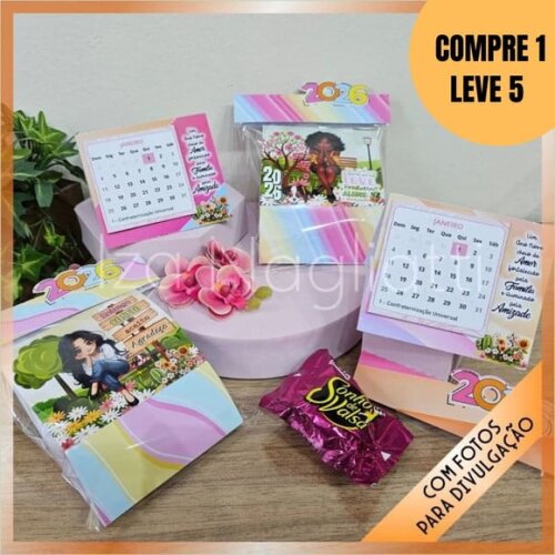 Arquivo Digital 4 Modelos de Mini Calendários 2026 - 5343