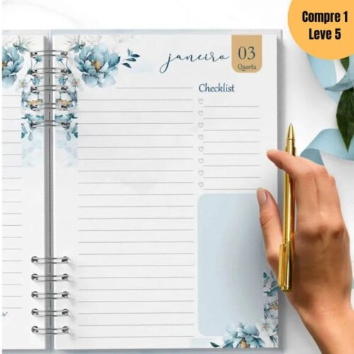 Arquivo Digital Agenda 2025 2dpp Floral Azul -577