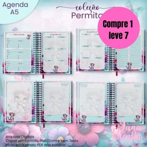 Arquivo Digital Agenda A5 Coleção Permita -6459