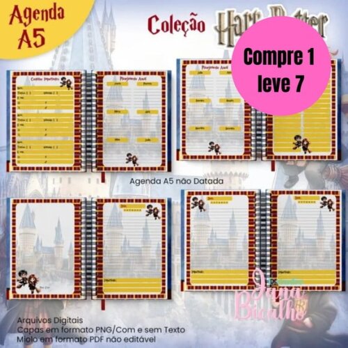 Arquivo Digital Agenda A5 Harry Potter -6458