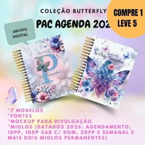 Arquivo Digital Agendas 2026 Coleção Butterfly -5394