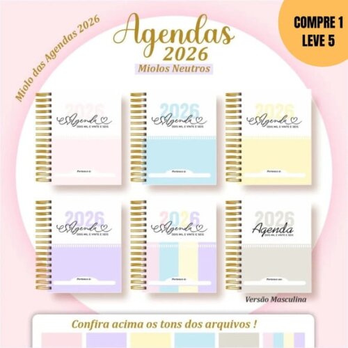 Arquivo Digital Agendas 2026 Pack Miolos Neutros -5847