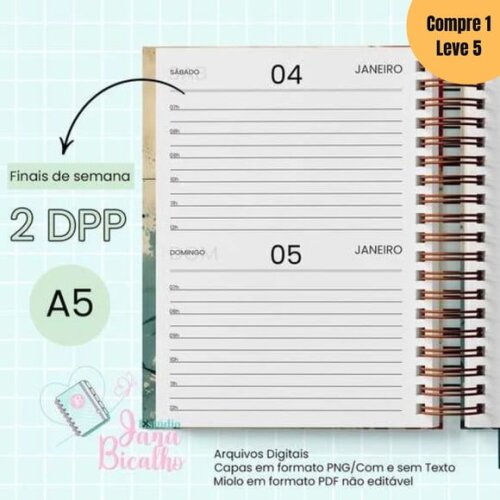 Arquivo Digital Agendas Datada A5 2025 Masculina -678
