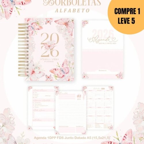 Arquivo Digital Alfabeto Borboletas Agendas -5006