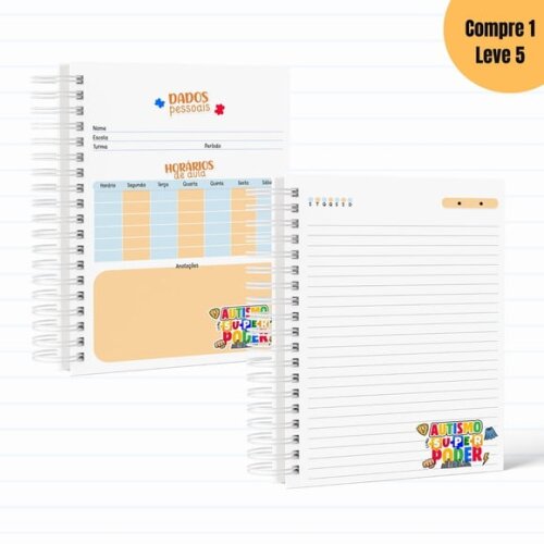 Arquivo Digital Austismo Menino Kit Escolar 2025 - 769